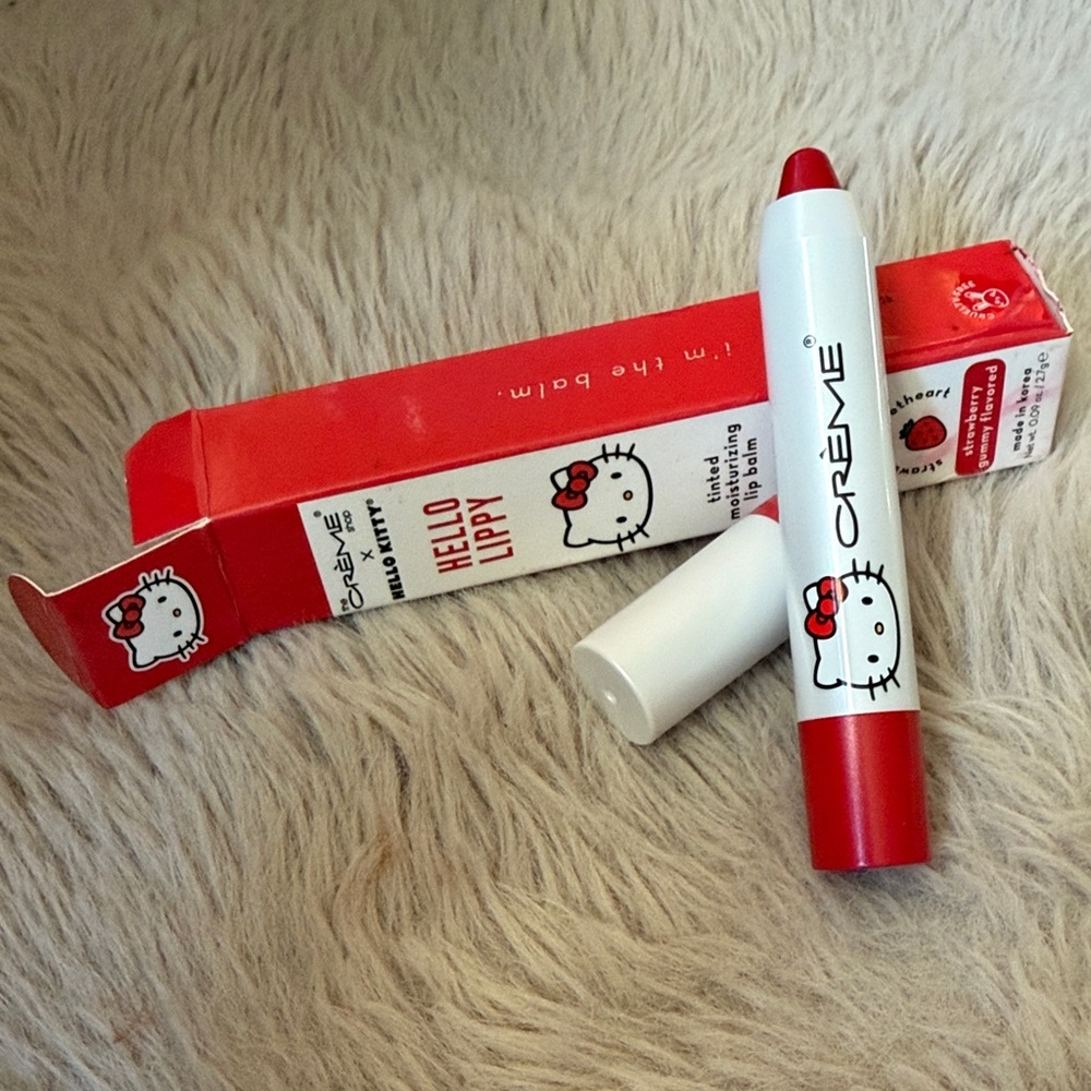 💕NWT The Crème Shop Hello Kitty Lip Balm - Red. Part of 3 for $25
